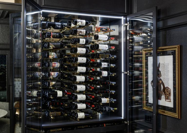 A Hidden Cocktail Room wine rack